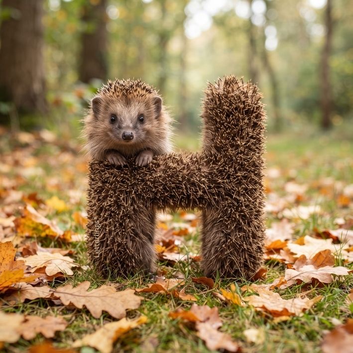 H-Letterling disguised as a hedgehog