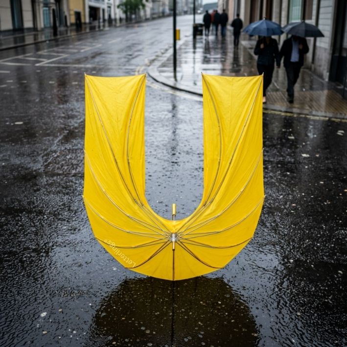 U-Letterling disguised as an umbrella